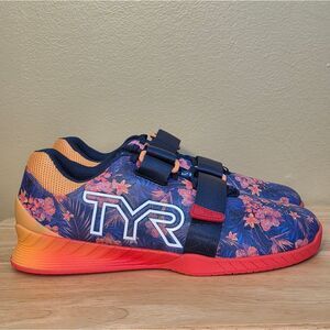 TYR L-1 Lifter Weightlifting Shoes Purple Floral Men's Size 11 Women's 12.5